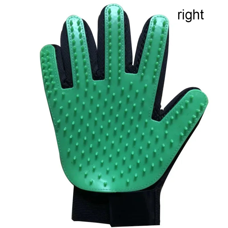 Pet Grooming Glove Brush – Dog & Cat Deshedding Massage Hair Remover