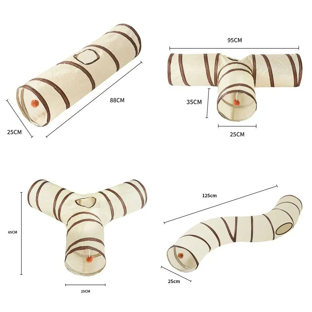 Foldable Cat Tunnel Tube – Breathable Play Tunnel for Cats