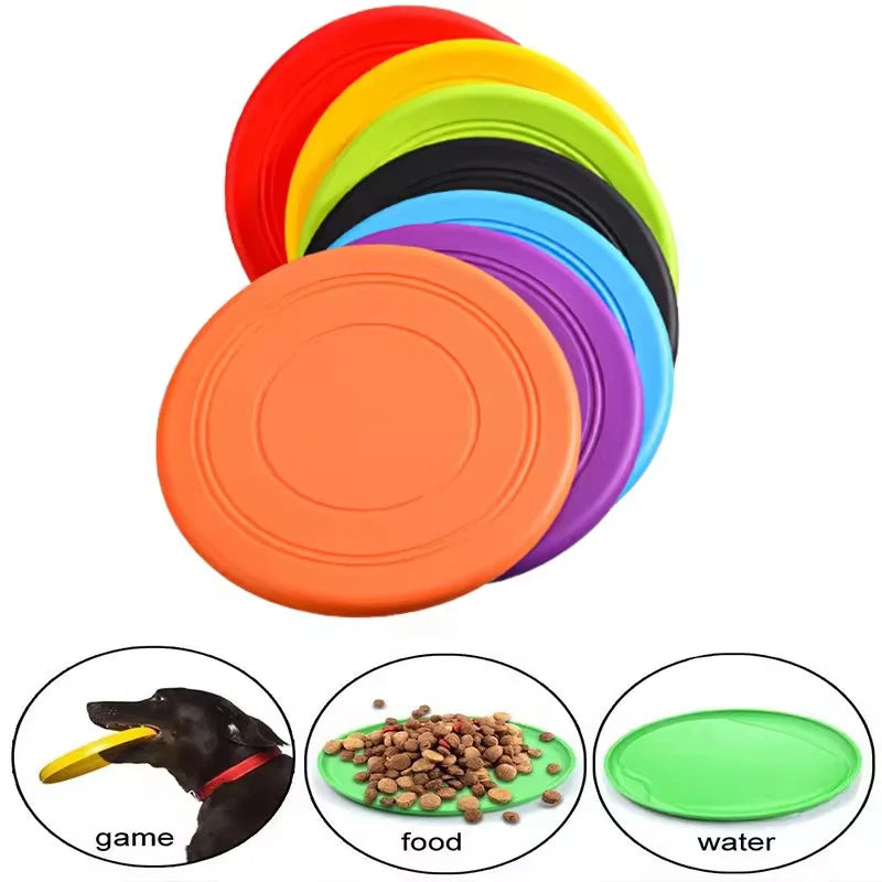 Soft Rubber Dog Frisbee – Durable Flying Disc for Fetch Training