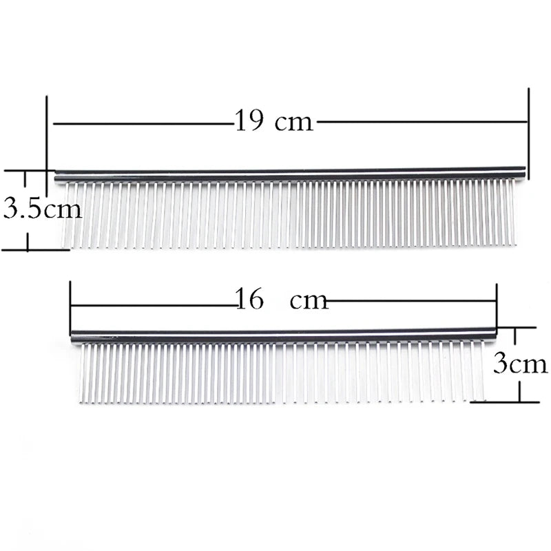 Stainless Steel Dog Comb – Long Thick Hair Dematting Comb 16/19cm