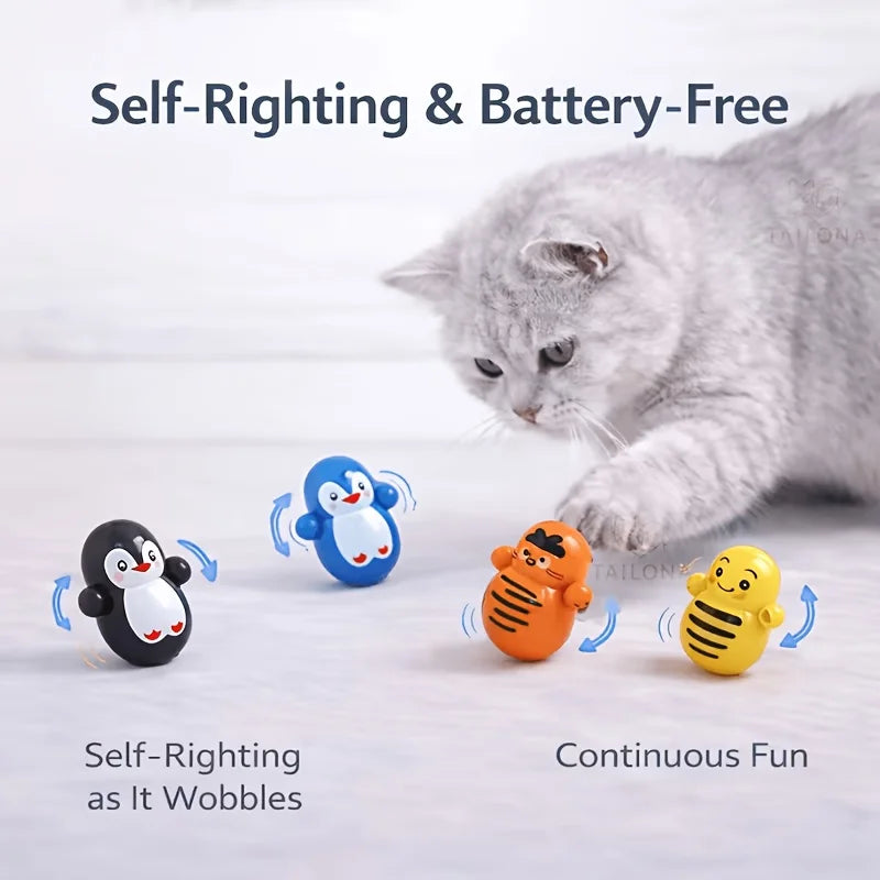 Self-Rolling Cat Toy Balls 10 Pack – No Batteries Needed