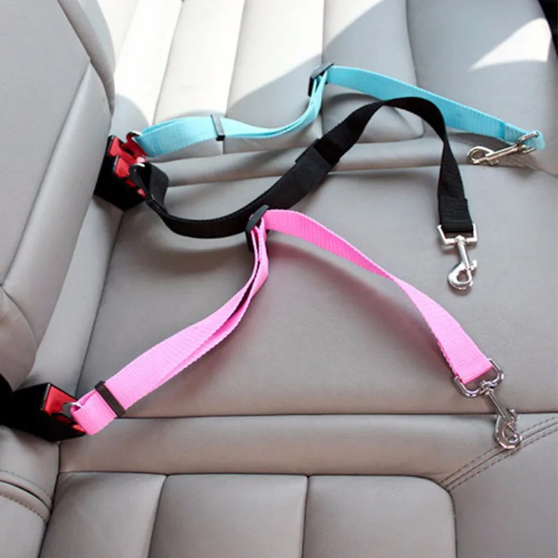 Adjustable Dog Car Seat Belt – Pet Vehicle Safety Lead Clip