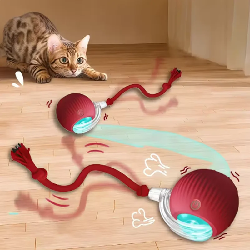 Interactive Rolling Cat Ball – Obstacle-Avoiding Pet Ball Toy