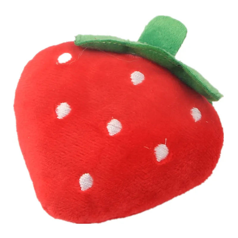 Squeaky Plush Food Dog Toys – Banana, Bone & Vegetable Chew Toys