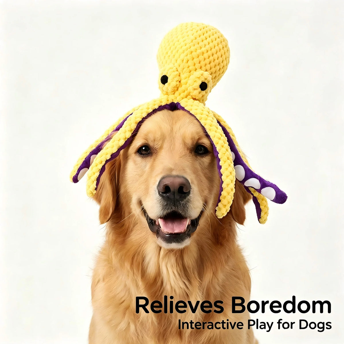 Squeaky Octopus Plush Dog Toy – Soft Chew Toy for Puppies