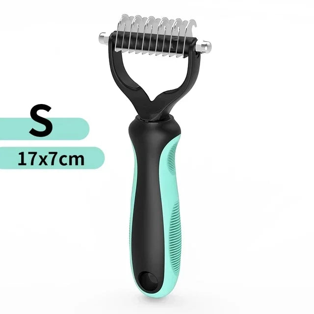 Double-Sided Pet Hair Removal Comb – Stainless Detangling Brush