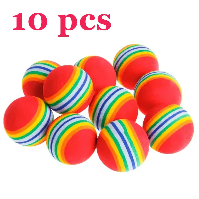 Rainbow EVA Cat Balls 5/10/30 Pack – Interactive Chase Balls