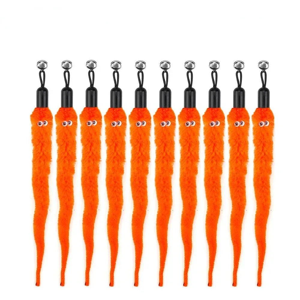 Cat Feather Toy Refills – Replacement Bird, Worm & Ball Teaser Heads
