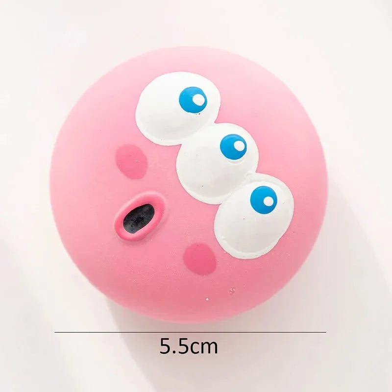 Squeaky Rubber Dog Ball – Bite-Resistant Teeth Cleaning Chew Toy