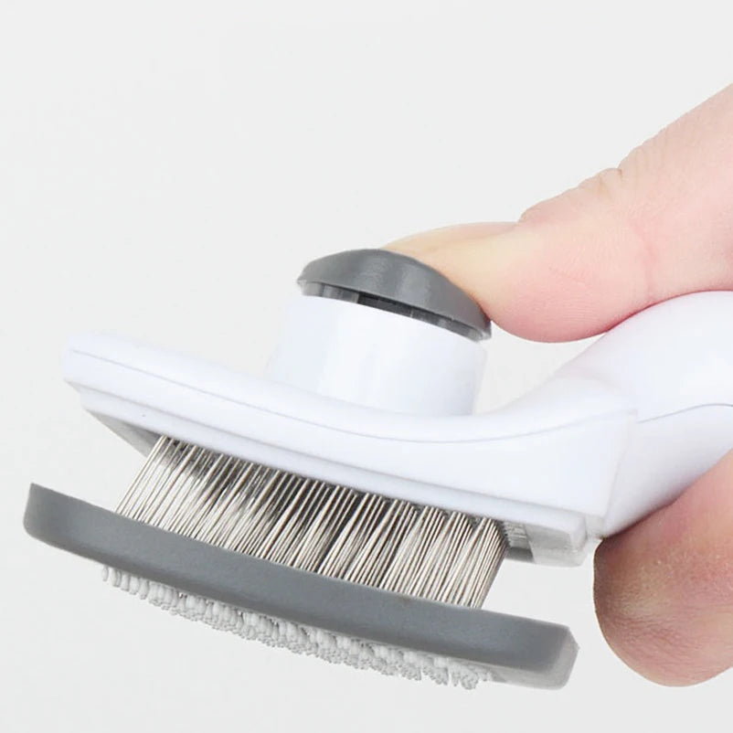 Self-Cleaning Pet Slicker Brush – Dematting Brush Dogs & Cats
