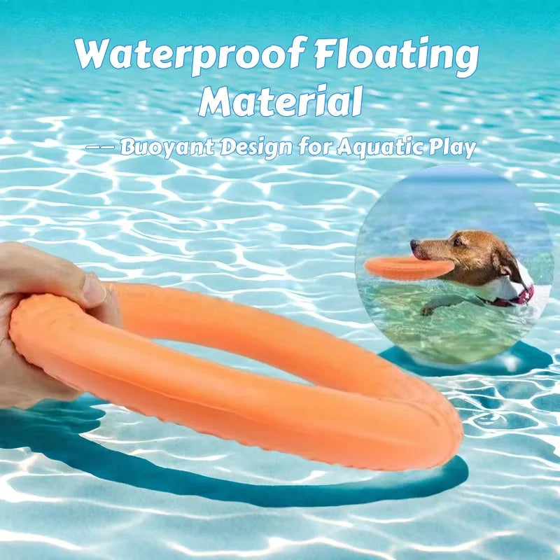 Floating EVA Dog Flying Disc & Tug Ring – Chew-Resistant Fetch Toy