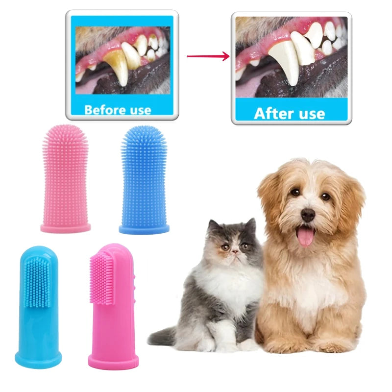 3-Sided Dog Toothbrush – Pet Tartar & Plaque Cleaning Brush
