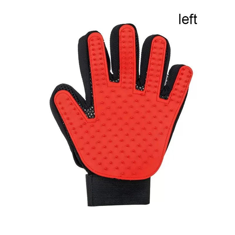 Pet Grooming Glove Brush – Dog & Cat Deshedding Massage Hair Remover