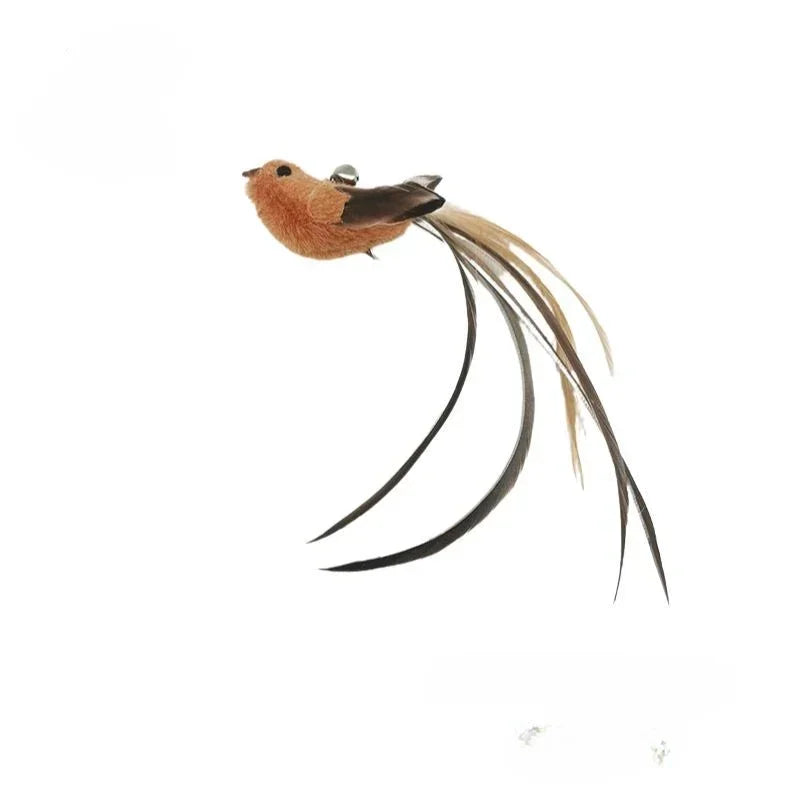 Cat Feather Toy Refills – Replacement Bird, Worm & Ball Teaser Heads
