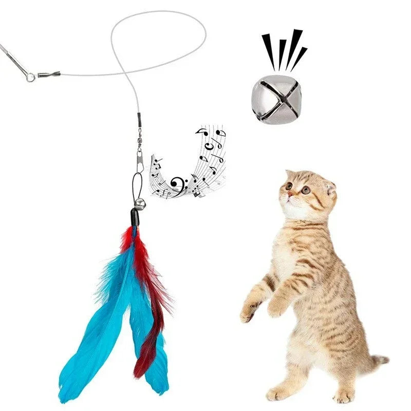Cat Feather Wand Refill Set – 11 Replacement Feather Teaser Heads