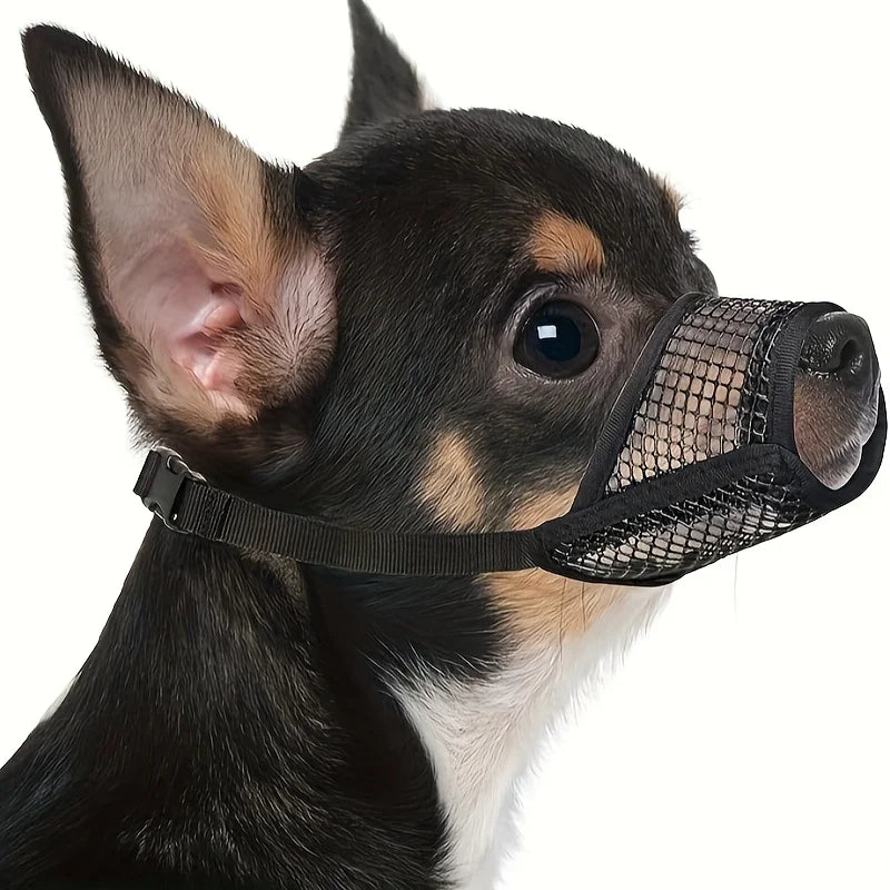 Mesh Dog Muzzle for Short-Snout Breeds – Anti-Bite Small/Medium Dogs