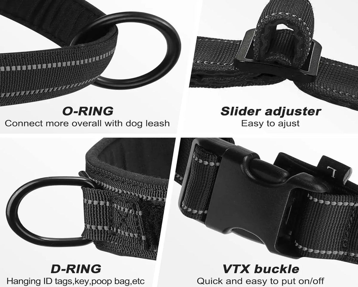 Tactical No-Pull Dog Harness – Heavy-Duty Padded for Large Dogs