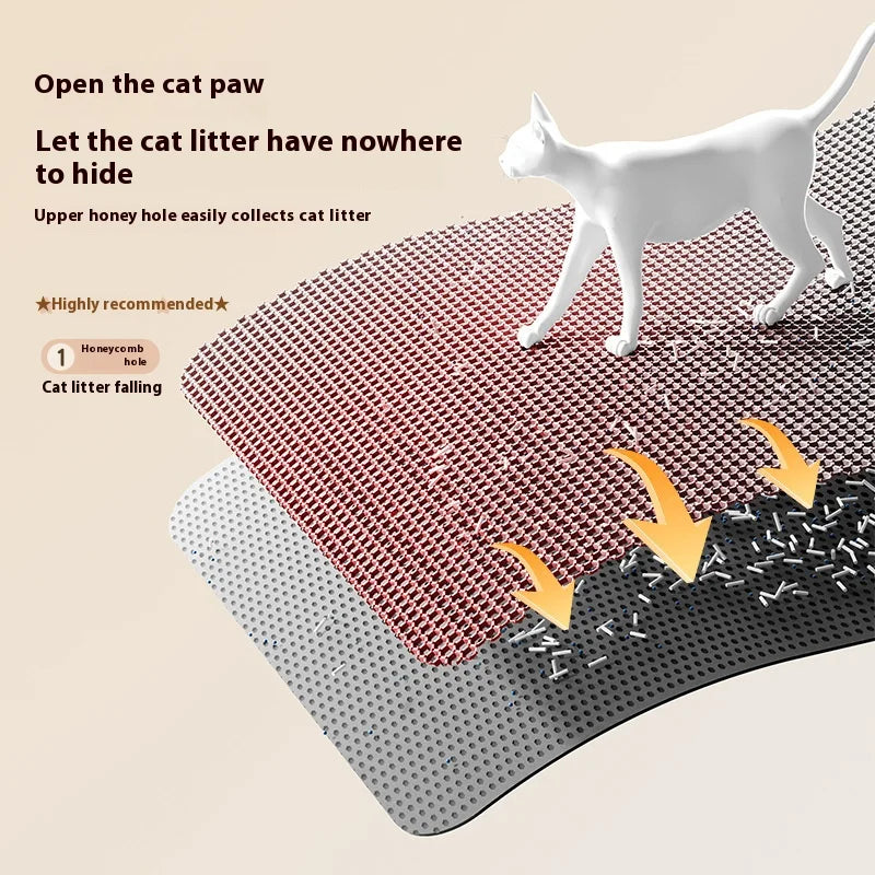 Cat Litter Mat 2-Layer – Waterproof Non-Slip Litter Trapping Mat