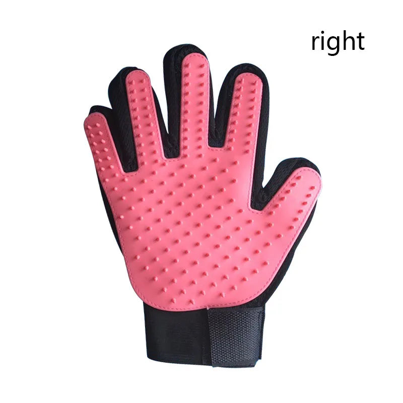 Pet Grooming Glove Brush – Dog & Cat Deshedding Massage Hair Remover