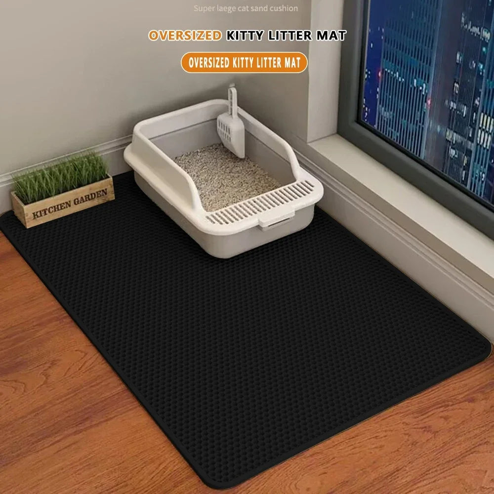 Cat Litter Mat 2-Layer – Waterproof Non-Slip Litter Trapping Mat