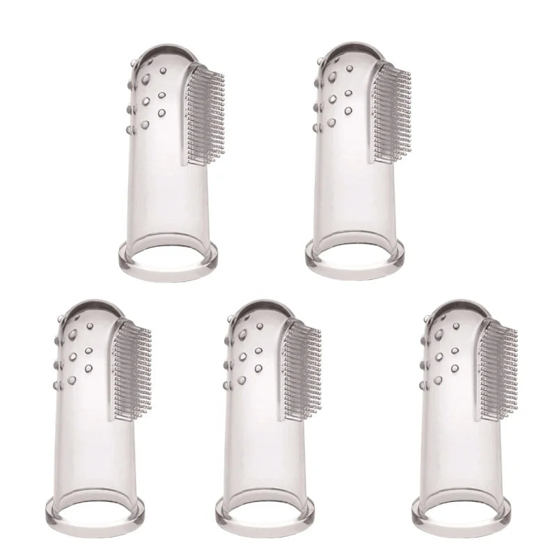 Finger Toothbrush for Dogs & Cats 5 Pack – Soft Silicone Teeth Cleaner