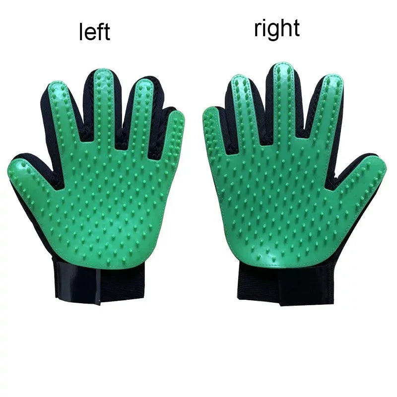 Pet Grooming Glove Brush – Dog & Cat Deshedding Massage Hair Remover