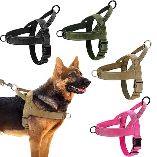 Tactical Dog Harness 1000D – No-Pull Vest with Handle Large Dogs