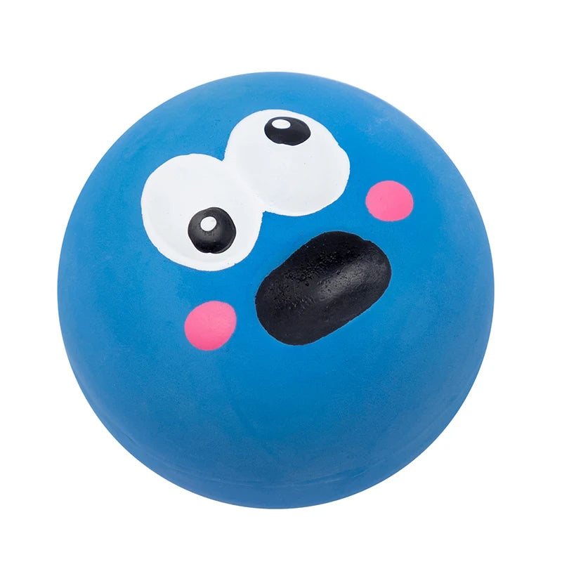 Squeaky Rubber Dog Ball – Bite-Resistant Teeth Cleaning Chew Toy