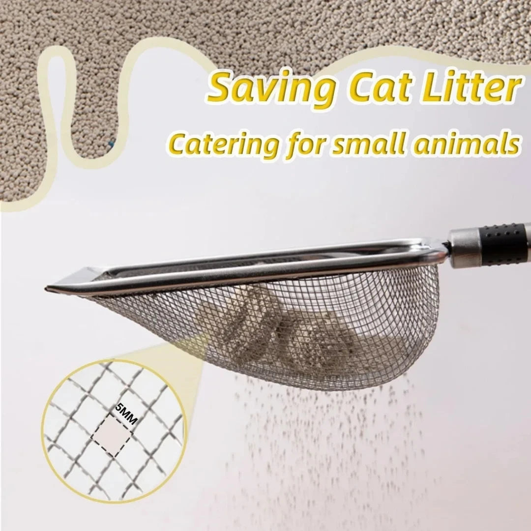 Stainless Steel Cat Litter Scoop – Rust-Resistant Ergonomic Handle