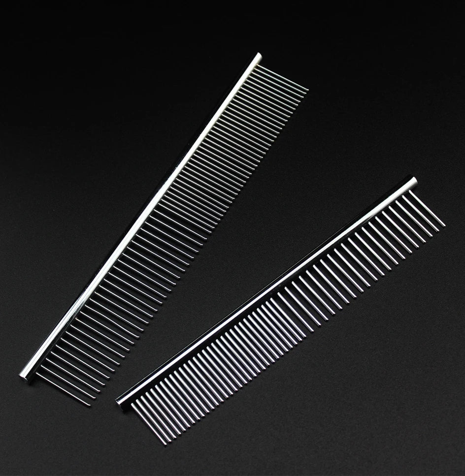Stainless Steel Dog Comb – Long Thick Hair Dematting Comb 16/19cm