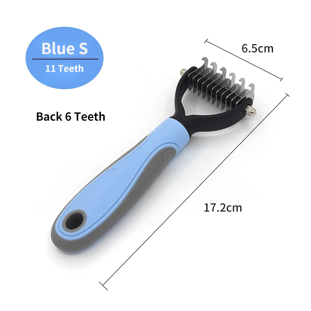 Pet Deshedding Brush – Dematting Knot Cutter Comb for Dogs & Cats