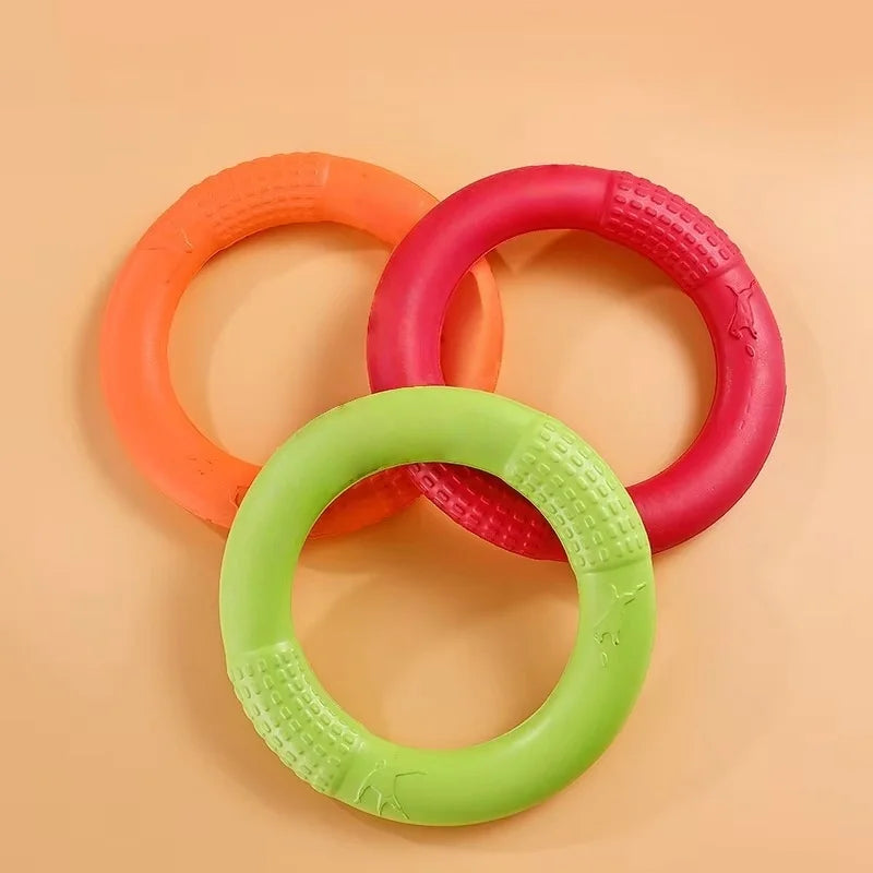 Floating EVA Dog Flying Disc & Tug Ring – Chew-Resistant Fetch Toy