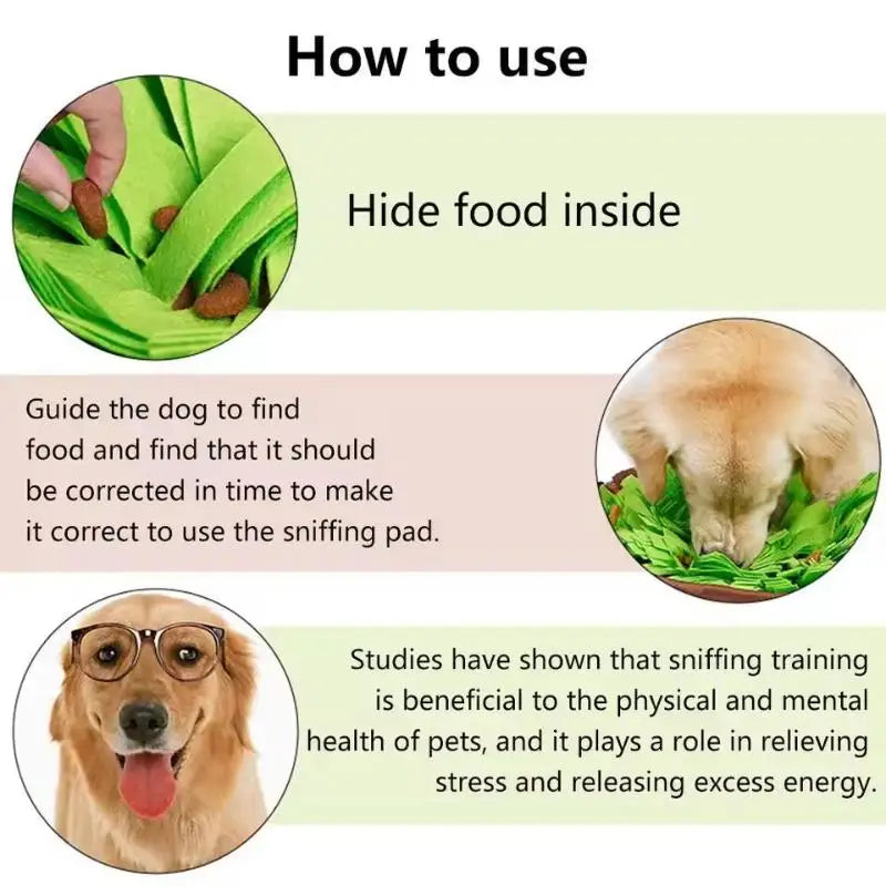 Snuffle Mat for Dogs & Cats – Interactive Foraging Slow Feeder Mat