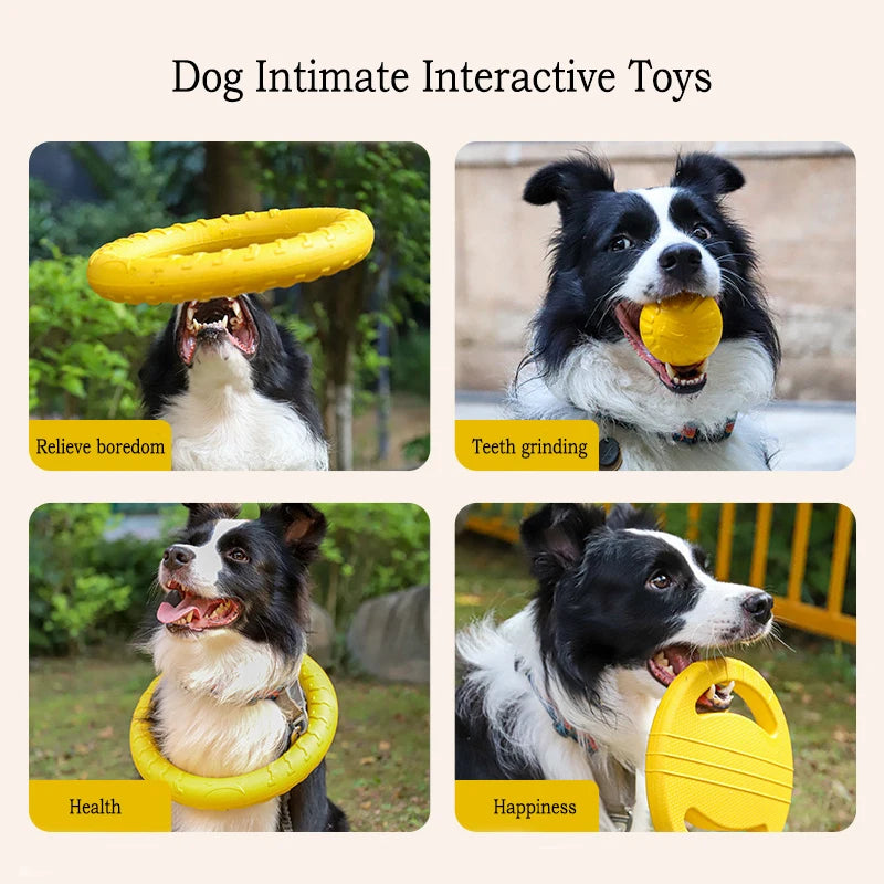 EVA Dog Toy Set 4 Pack – Flying Disc, Ball & Tug Rope