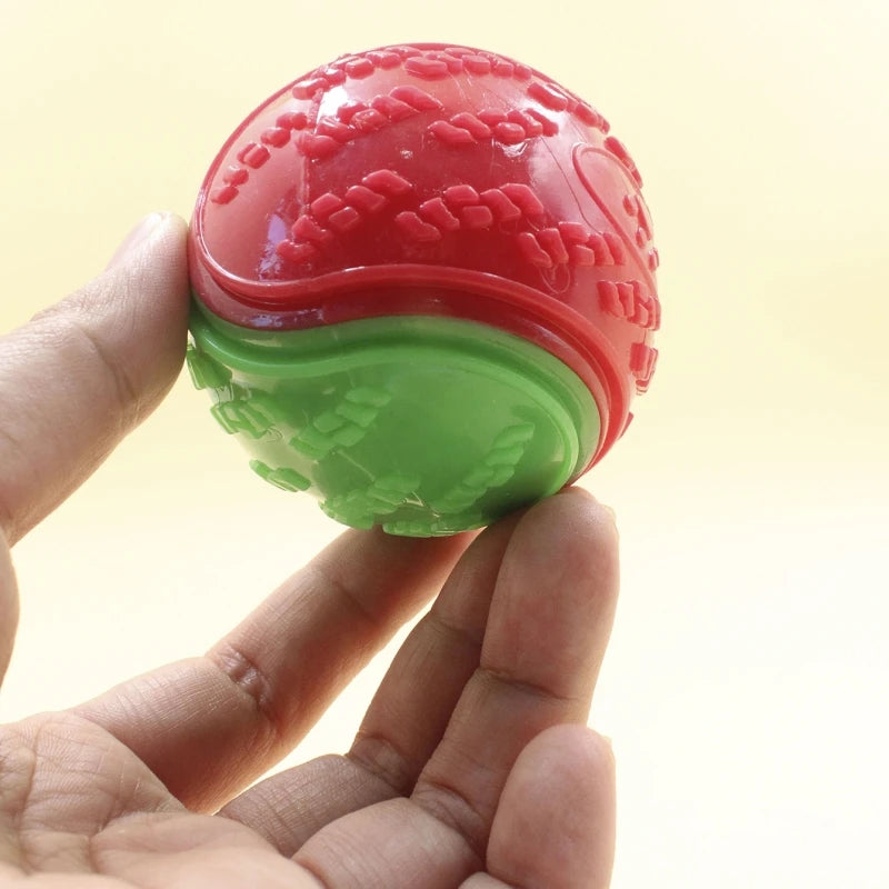Squeaky TPR Dog Ball – Soft Teeth Cleaning Chew Toy