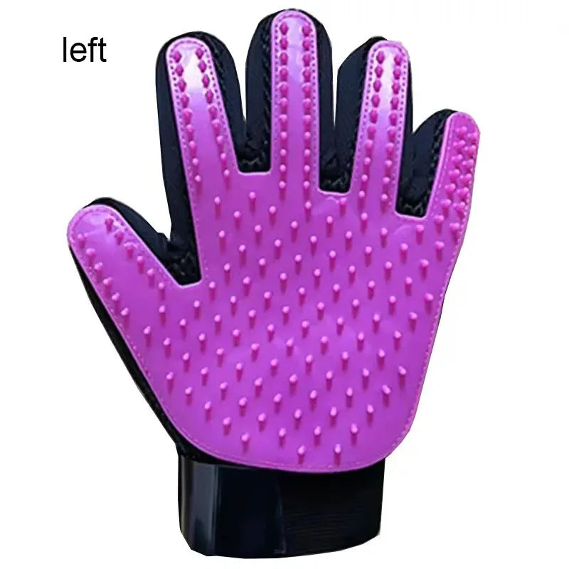Pet Grooming Glove Brush – Dog & Cat Deshedding Massage Hair Remover