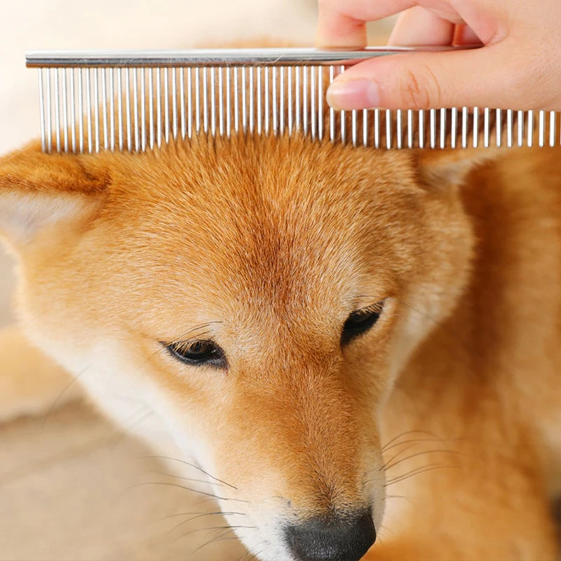 Stainless Steel Dog Comb – Long Thick Hair Dematting Comb 16/19cm