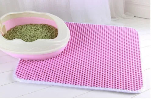 Double-Layer Cat Litter Mat – Waterproof Washable Litter Trap