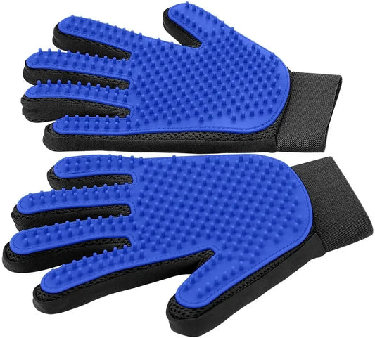 Pet Grooming Glove for Dogs & Cats – Gentle Deshedding Hair Remover Mitt